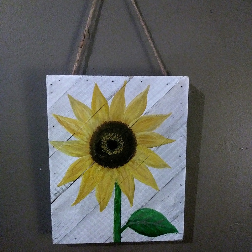 Handpainted sunflower
